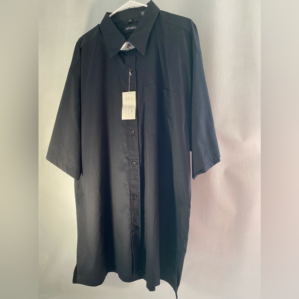Whatzup Black Tupac Button Down Shirt Men Size 3XL.